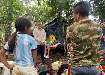 La Alcaldía de Florencia junto a la Policía Nacional logró detener una invasión en el sector del barrio La Gloria.