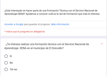 La Alcaldía de El Doncello invita a la comunidad a participar en encuesta para ofertar técnicos del SENA