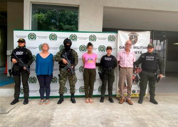 EL GAULA DE LA POLICIA CAPTURÓ A CINCO EXTORSIONISTAS EN CAQUETÁ.