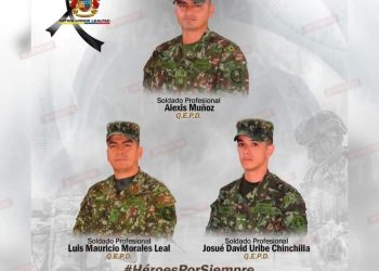 EMBOSCADA EN CARTAGENA DEL CHAIRÁ DEJA TRES MILITARES MUERTOS Y UN HERIDO.