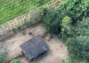 EL EJÉRCITO DESTRUYÓ UN MEGALABORATORIO PARA EL PROCESAMIENTO DE CLORHIDRATO DE CICAINA EN EL PUTUMAYO.