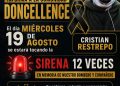 BOMBEROS DE EL DONCELLO RINDIERON HOMENAJE PÓSTUMO AL VOLUNTARIO CRISTIAN RESTREPO GÁMEZ.