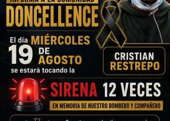 BOMBEROS DE EL DONCELLO RINDIERON HOMENAJE PÓSTUMO AL VOLUNTARIO CRISTIAN RESTREPO GÁMEZ.